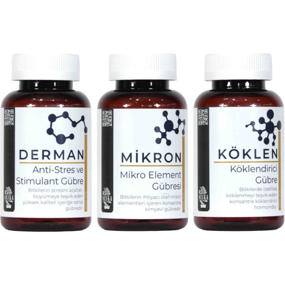 Destek Gübre Paketi - MİKRON+DERMAN+KÖKLEN (3x200ml) Bitki Fiyatı