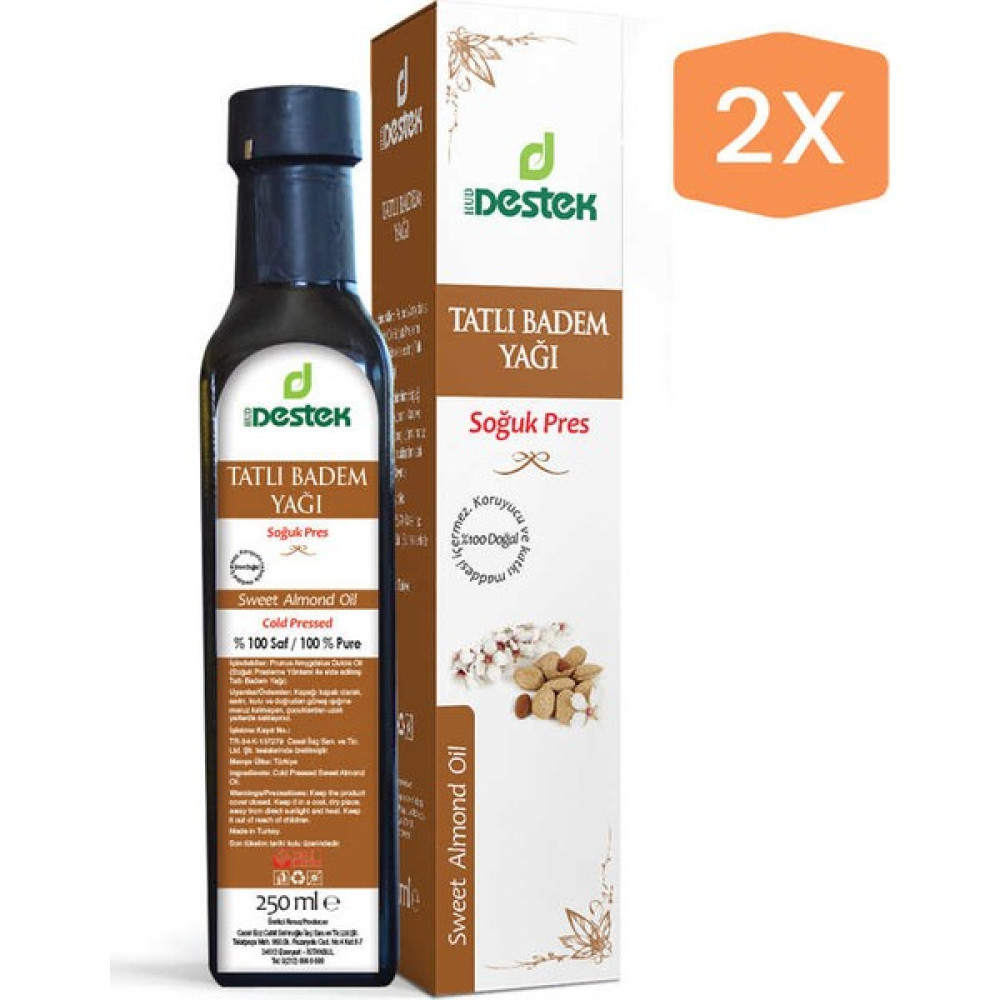 Destek Tatlı Badem Yağı 250 ml (2'li) - 500 ml Oto Boyaları Fiyatı