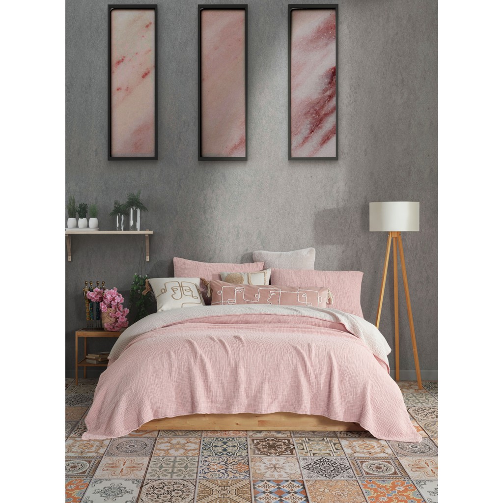 Destiny Hometex 4 Katlı Multi Muslin %100 Pamuk Tek Kişillik Yatak Örtüsü 160X240CM - Pembe - 160 x 240 cm SSD / Solid State Drive Fiyatı