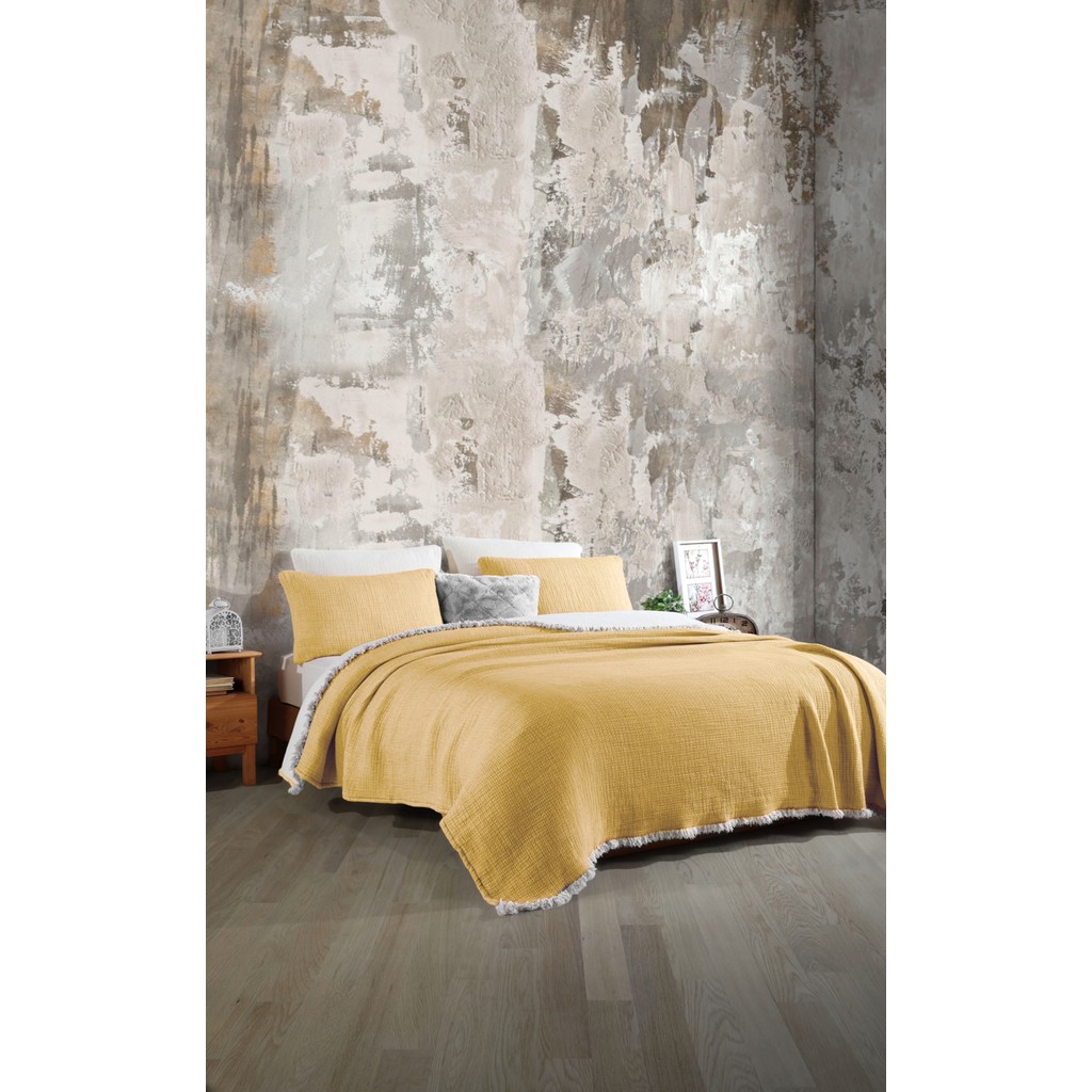 Destiny Hometex 6 Kat Müslin Yorgan / Tek Kişilik 170X230 - 170 x 230 cm - Hardal Yorgan Fiyatı