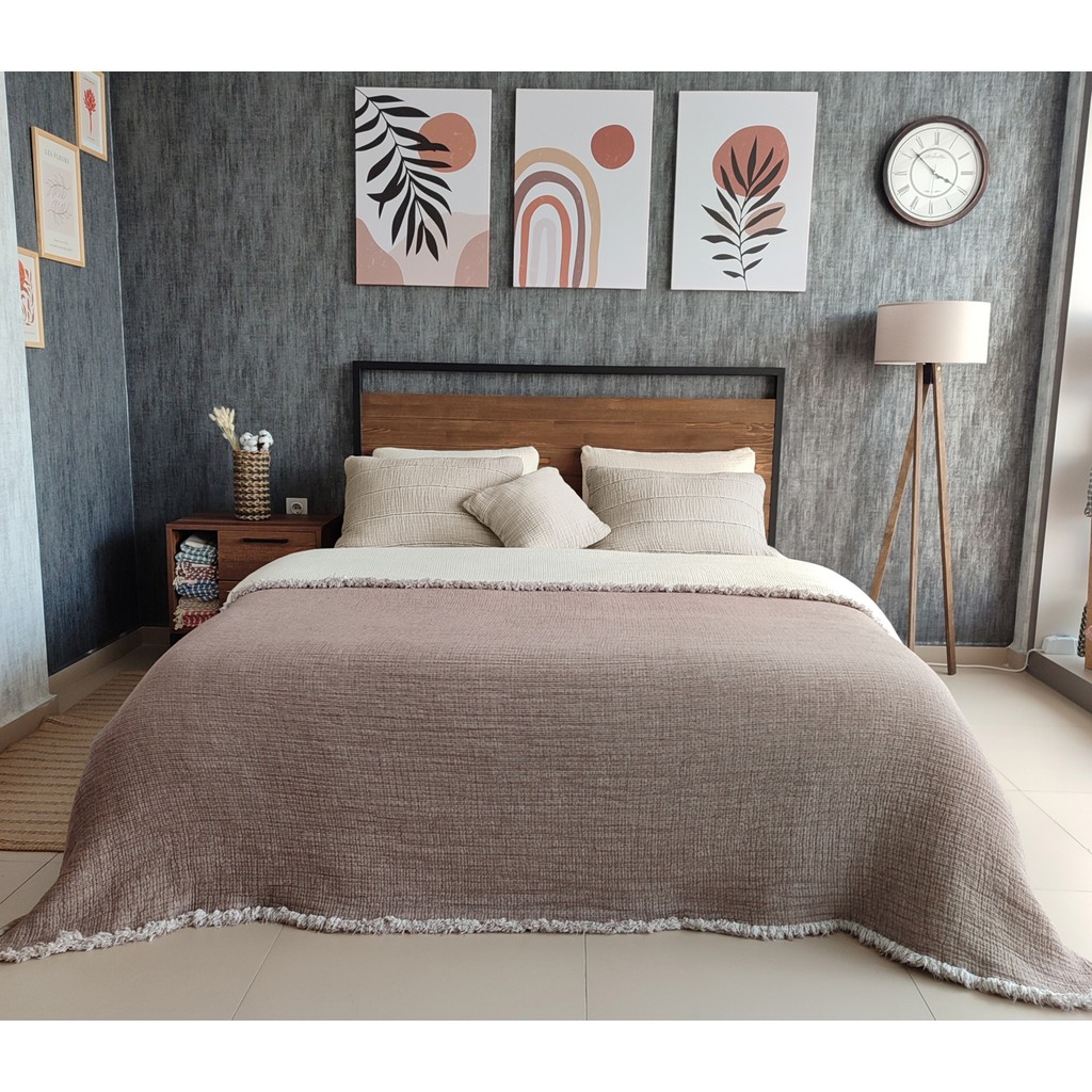 Destiny Hometex 6 Kat Müslin Yorgan / Tek Kişilik 170X230 - Kahverengi - 170 x 230 cm Yorgan Fiyatı
