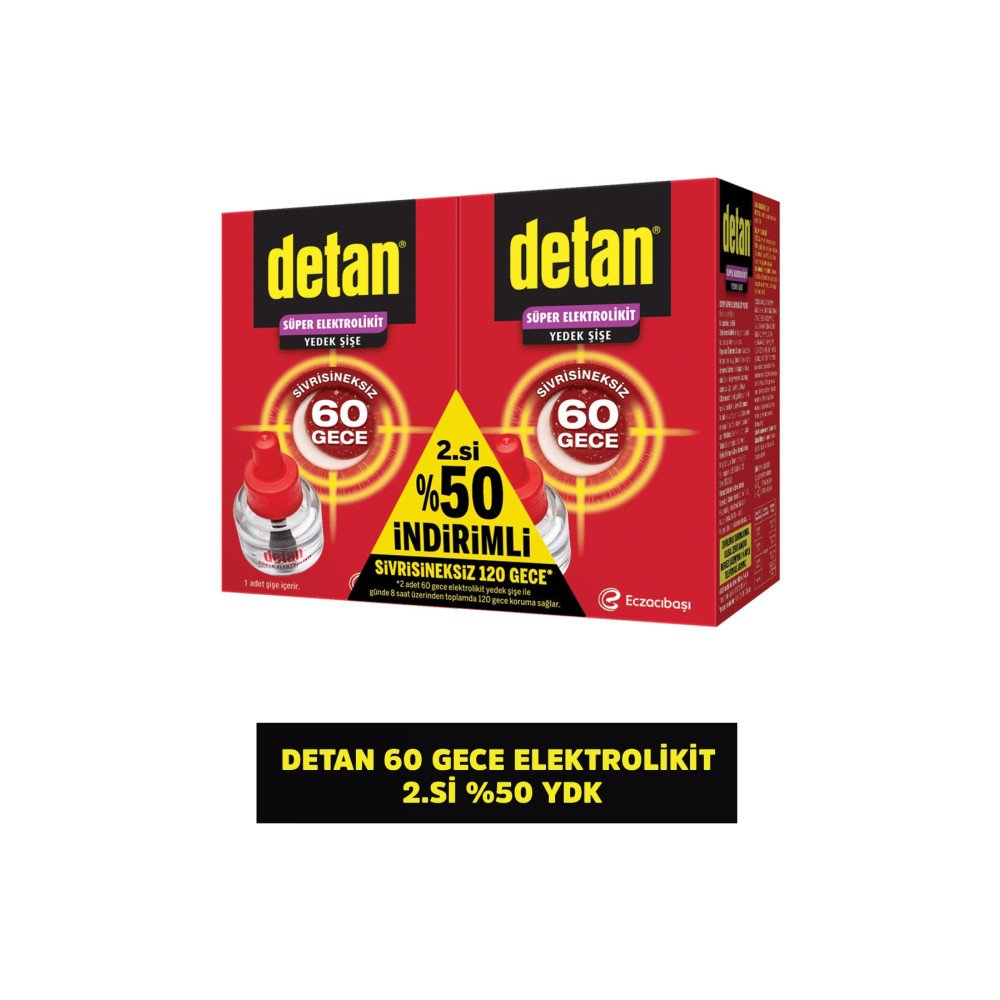 Detan 120 Gece Elektrolikit 2.si %50 Yedek Deterjan ve Temizlik Ürünleri Fiyatı