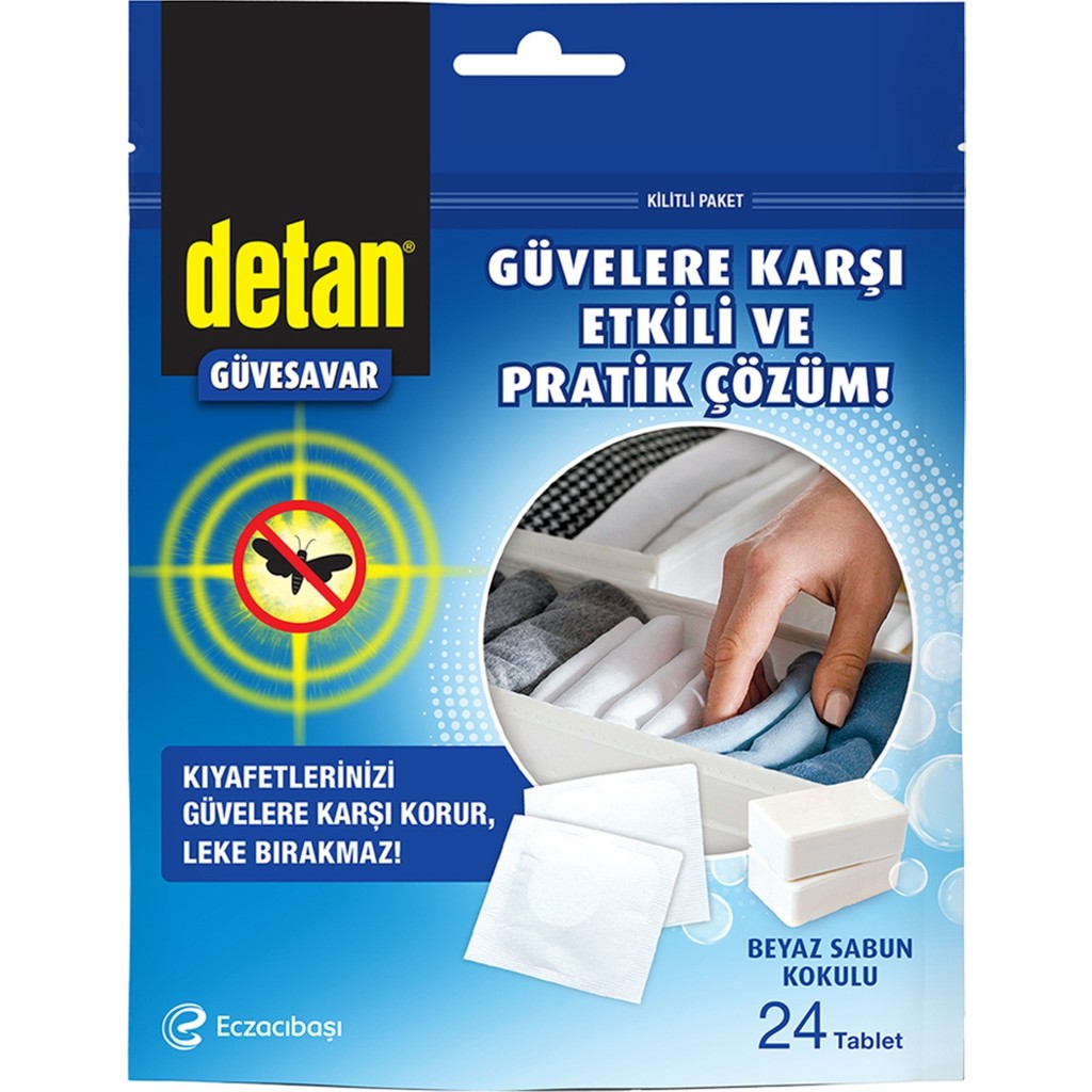 Detan Beyaz Sabun Kokulu Güvesavar Tablet 24 Adet Diğer Fiyatı