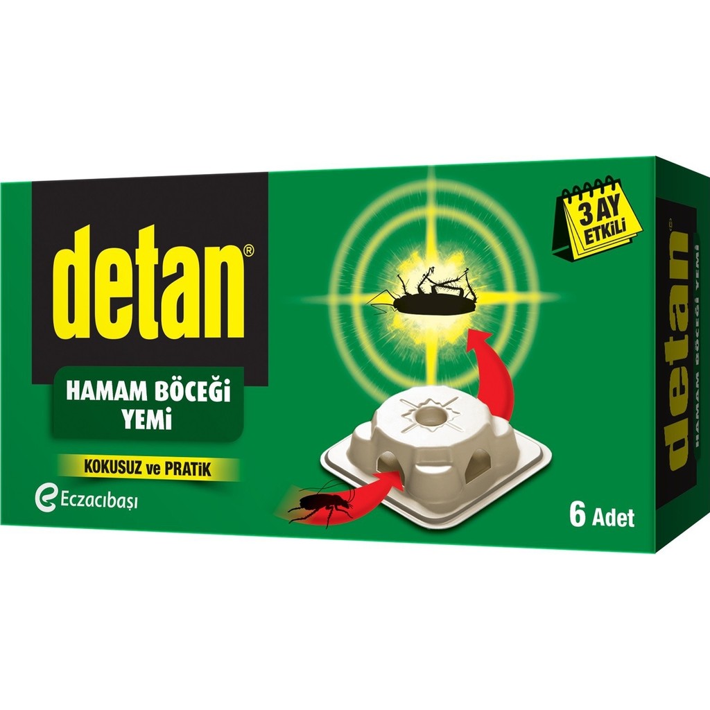 Detan Hamam Böceği Yemi 6'lı 2 Paket Çocuklar ve Evcil Hayvanlar İçin Güvenli Evcil Hayvan Ürünleri Fiyatı