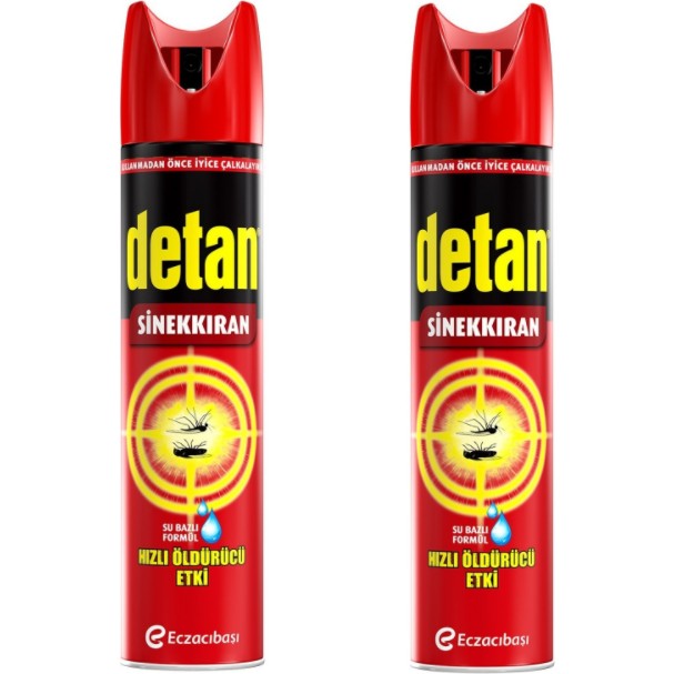 Detan Sinekkıran Su Bazlı Aeresol 275 ml x 2'li Sinek-Kene-Haşere Kovucu Fiyatı
