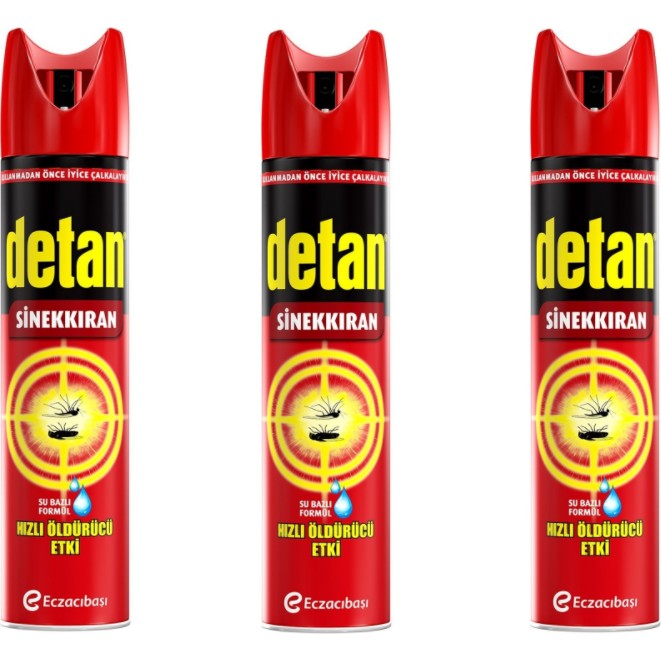 Detan Sinekkıran Su Bazlı Aeresol 275 ml x 3'lü Diğer Fiyatı
