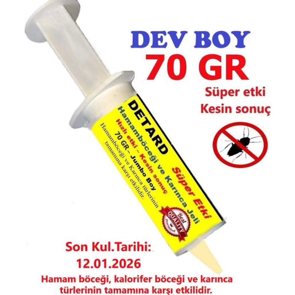 Detard Hamam Böceği ve Karınca Jeli 70 Gr. Süper Etkili Böcek Ilacı Kokusuz Güvenli Sinek-Kene-Haşere Kovucu Fiyatı