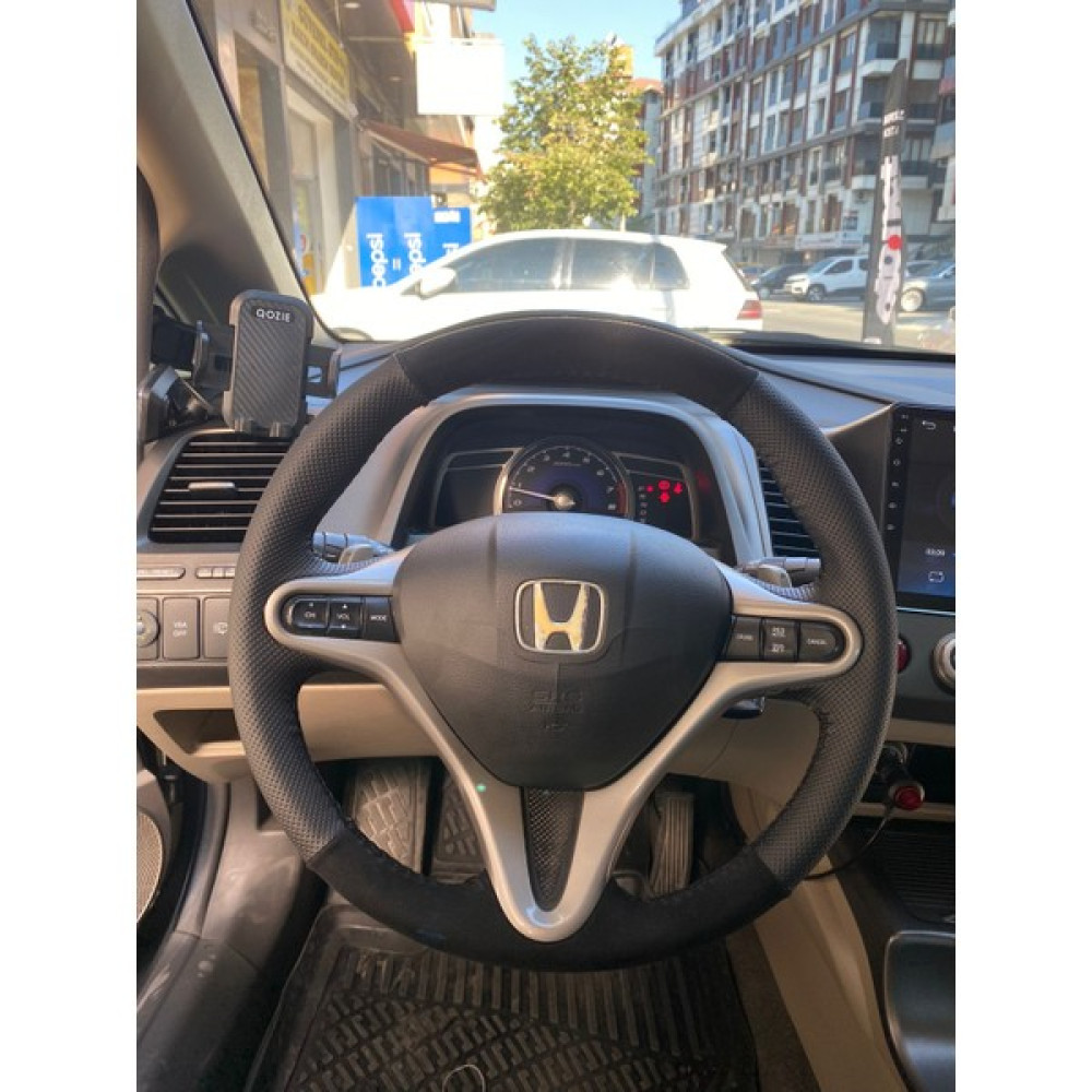 Detay Honda Civic Fd6 Uyumlu Spor Tüylü Alkantra Desen Direksiyon Kılıfı Kendi Derisi Sökülmeden Yapılır Direksiyon Kılıfı Fiyatı