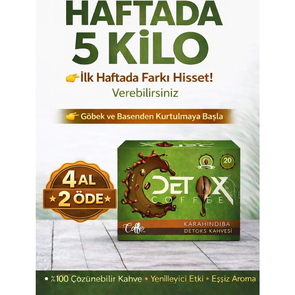 Detoxum İLK HAFTADA HAFİFLE!! Detox Hindiba kolojen Kahve zayıflama kahvesi ürünleri detoks 20şaşe - 1,9 gr Diğer Fiyatı