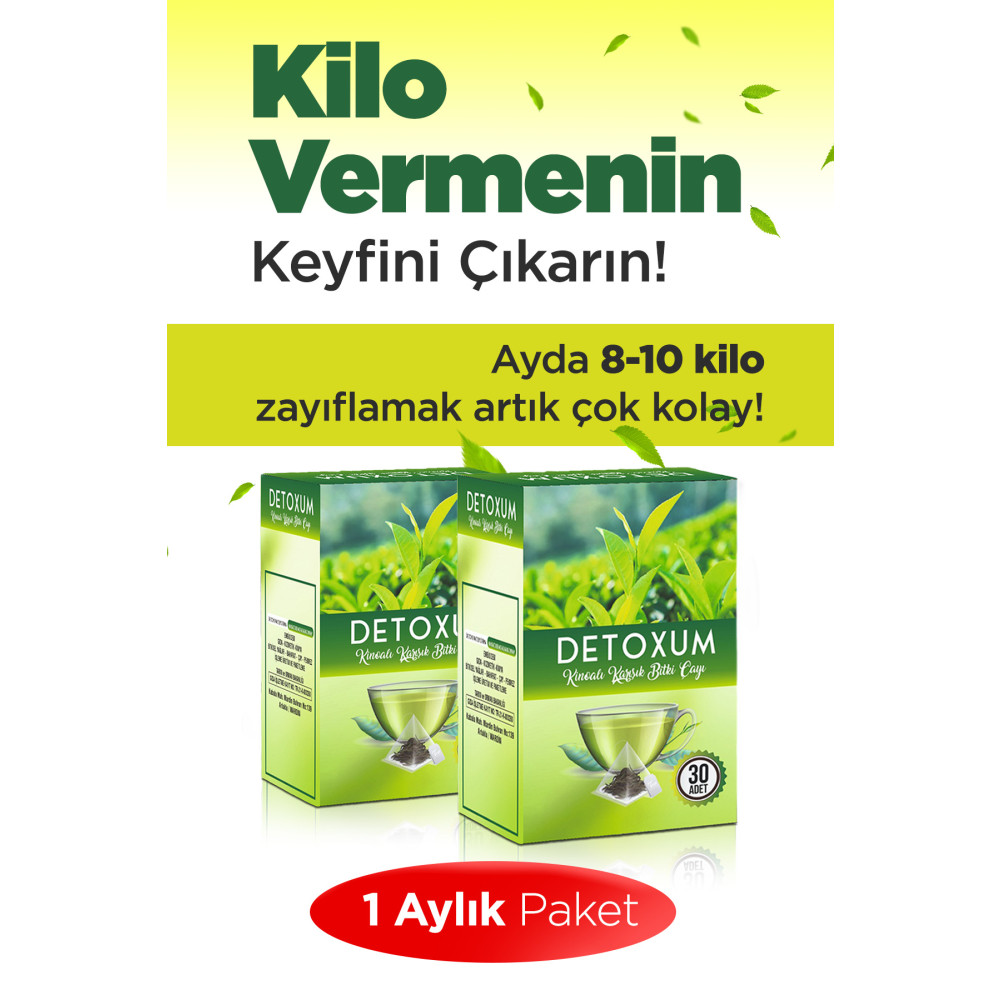 Detoxum Zayıflama Destekleyici Form Çayı Kilo Vermeye Yardımcı Detox Çayı ( 2 Li Set) Çay Fiyatı
