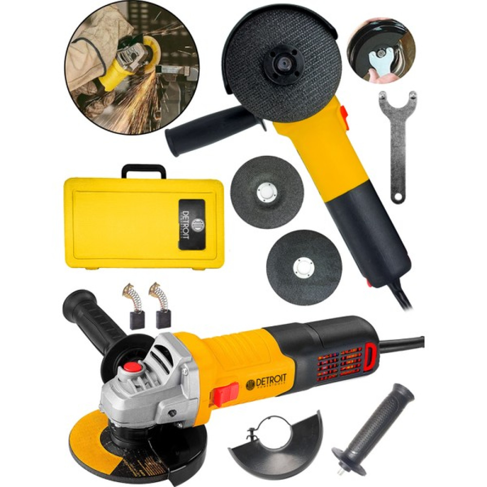 Detroit Usa Powertools 840 W 115 mm Bakır Sargılı Spiral Avuç Içi Kesme Makinası - Sarı Dfl Series Taşlama Makinesi Fiyatı