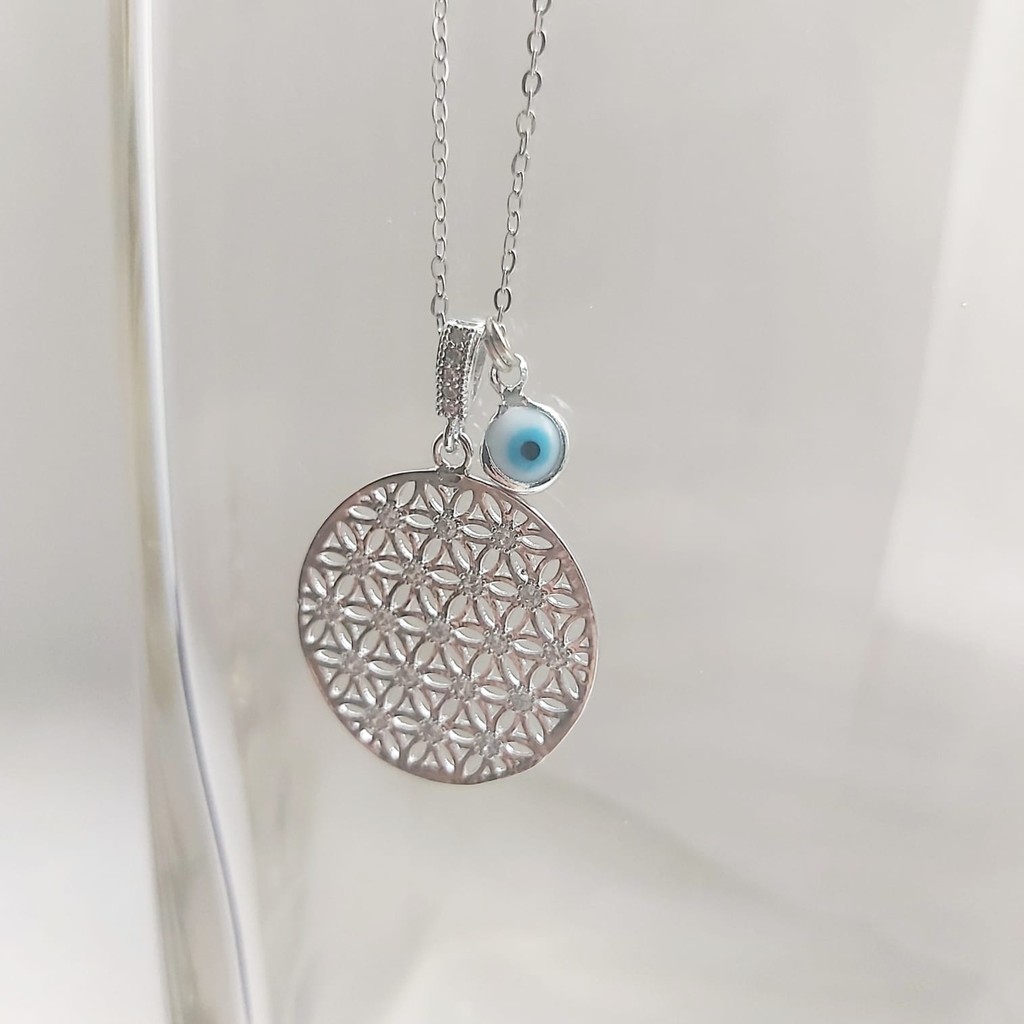 Devi Fashion Çelik Zirkon Taşlı Yaşam Çiçeği Silver Renkli Kolye Diğer Fiyatı