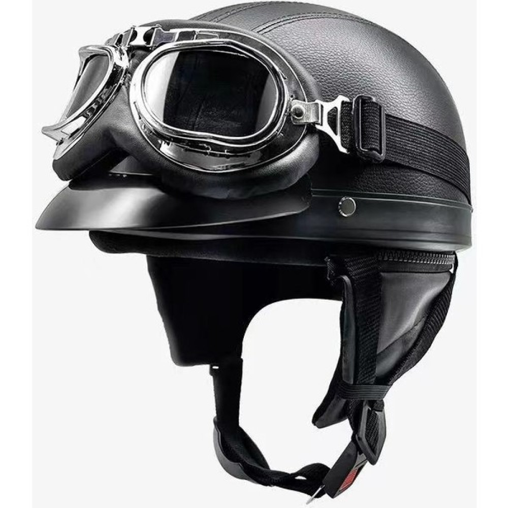 Devils Eye Yarım Kask Yüksek Yoğunluklu Tek Beden 55 - 62 cm. (Yurt Dışından) - Siyah Motorsiklet Kaskları Fiyatı