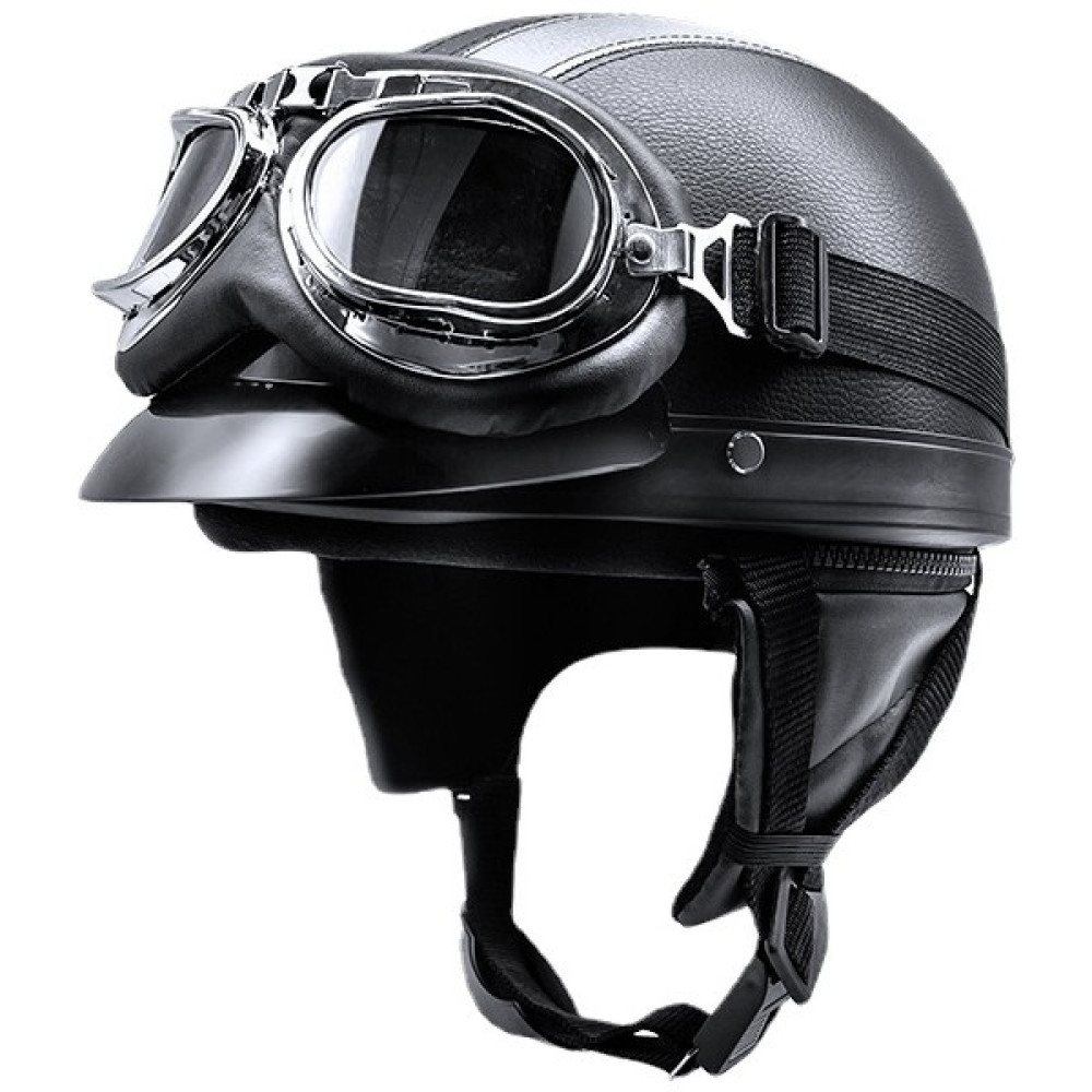 Devils Eye Yarım Kask Yüksek Yoğunluklu Tek Beden 55 - 62 cm. (Yurt Dışından) - Siyah - Gümüş Motorsiklet Kaskları Fiyatı
