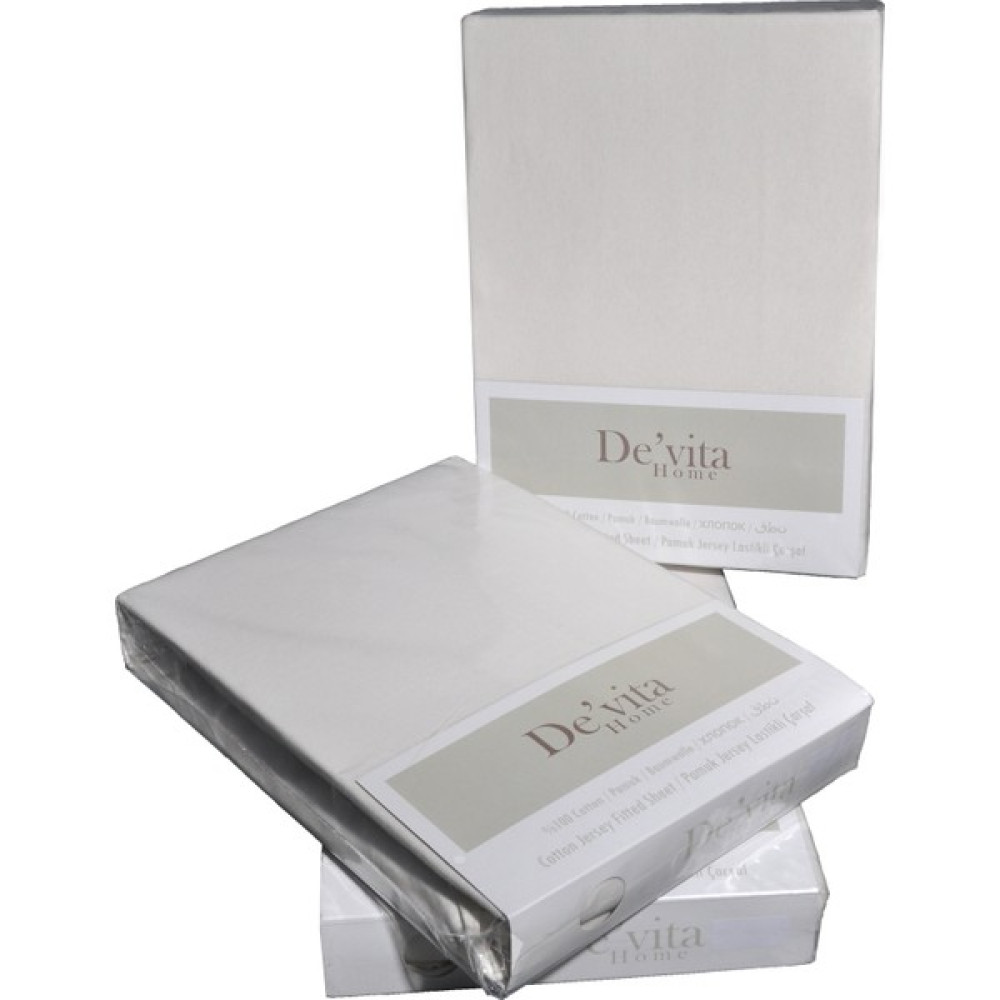 De'vita Home %100 Pamuk Penye Yatak Çarşafı (Lastıklı - Fıtted - Cift Kisilik - Tek Kisilik - Battal Boy) - 100 x 200 - Ekru Çarşaf Fiyatı