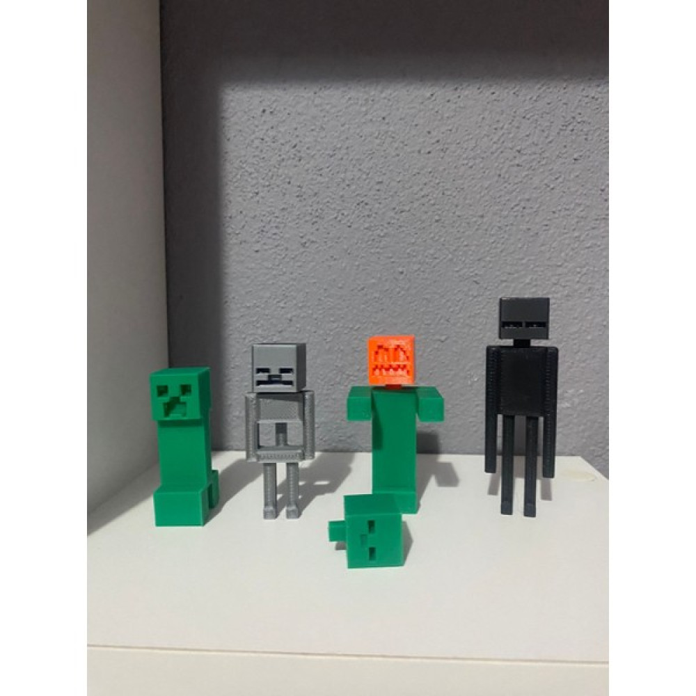 Devotech minecraft figür ve lego 5’li - Antrasit - Gri - Yeşil Oyuncak Fiyatı