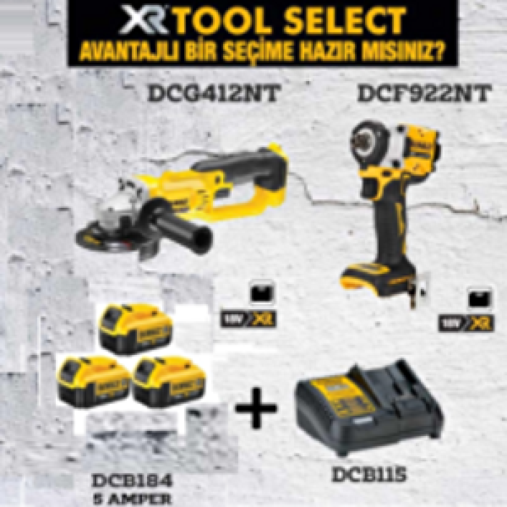 Dewalt Dcg412nt Şarjlı Avuç Taşlama Ve Dcf922nt Şarjlı Somun Skma+3x 5 Ah Akü 1x Dolum Cihazı Akülü Vidalama Makinesi Fiyatı