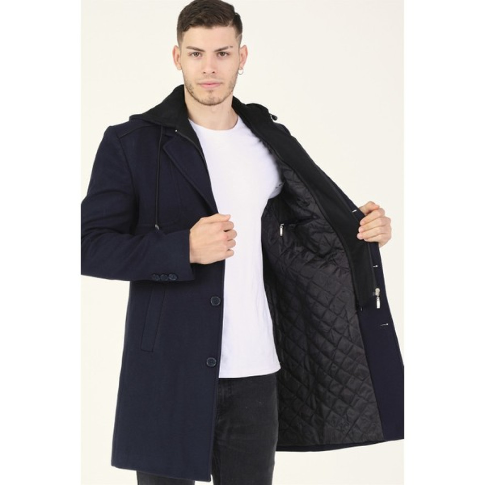 Dewberry PLT8371 Dewbrry Erkek Palto-Koyu Lacivert Erkek Mont Fiyatı