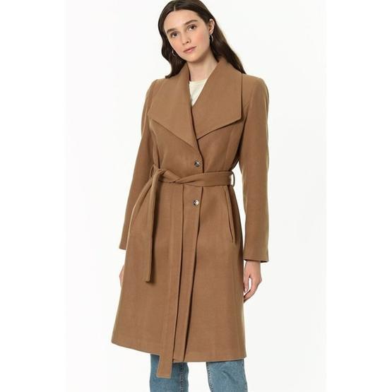 Dewberry Z6639 Camel Kadın Palto
