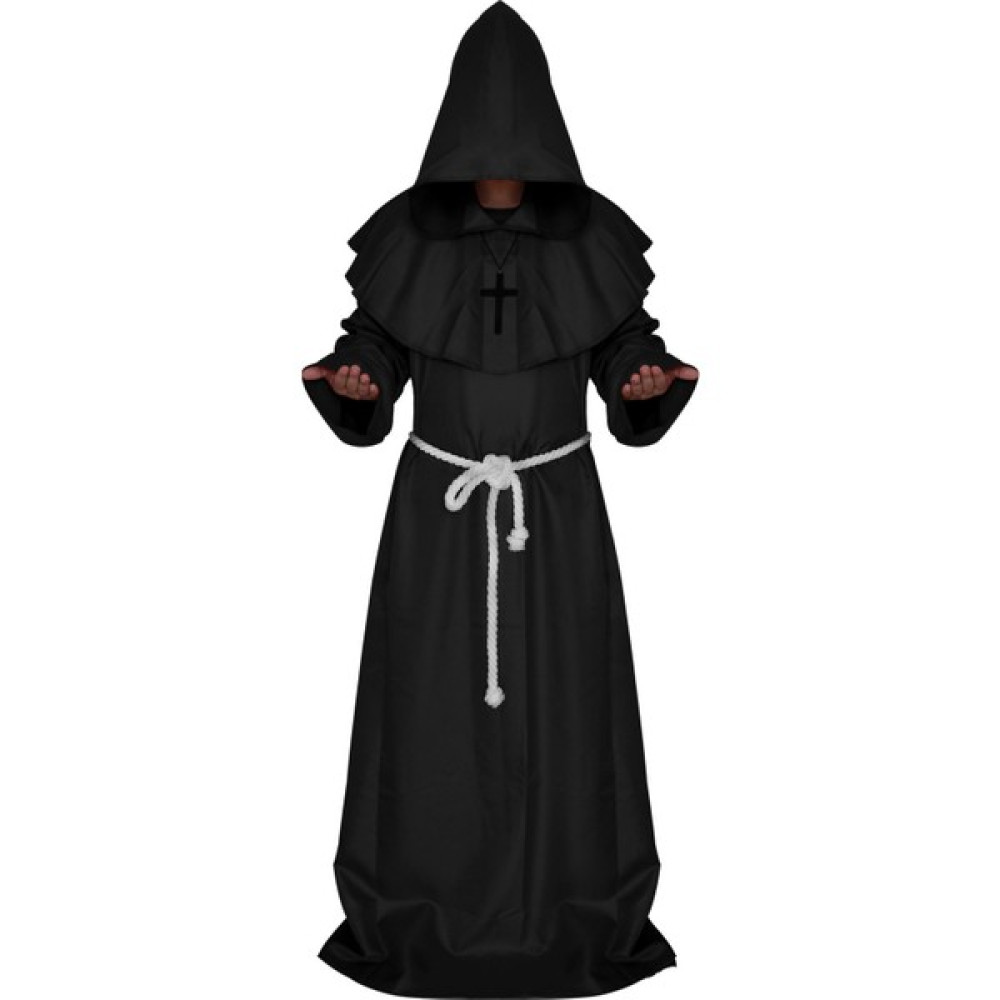 Deweiqi Friar Ortaçağ Kapşonlu Keşiş Rönesans Rahip Robe Kostüm Cosplay L Boyutu (Yurt Dışından) - Siyah Oto Boyaları Fiyatı