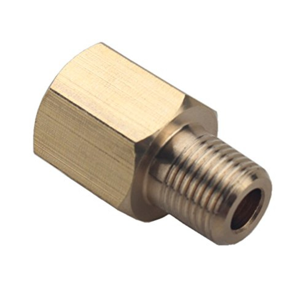Dewhel Brass 1/8 NPT Female to 1/8 BSPT Male Gauge Sensor Sender Thread Adapter Reducer