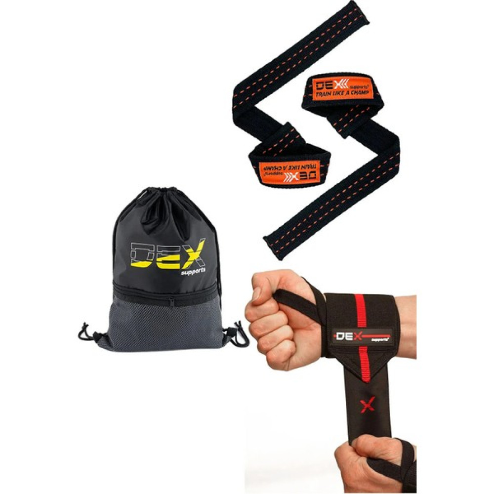 Dex Supports Ağırlık Kaldırma Kayışı Straps , Antrenman Bilekliği , Sackpack Spor Çanta 3'lü Set Proset Fitness Kondisyon Aksesuarları Fiyatı