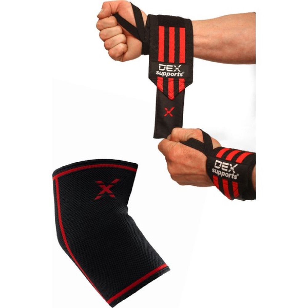 Dex Supports Fitness Bilek Bandajı, Wraps,wrist Wraps + Fitness Dirseklik, Antrenman Dirsekliği Fitness Kondisyon Aksesuarları Fiyatı