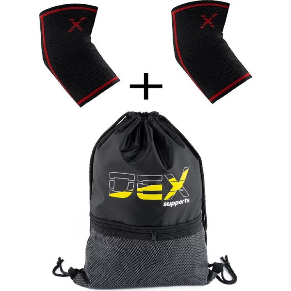 Dex Supports Lasting Energy Elbow Sleeve Fitness Spor Dirseklik Antrenman Dirsekliği+Sackpack Spor Çantası 2'li Paket - Standart - L Oto Boyaları Fiyatı