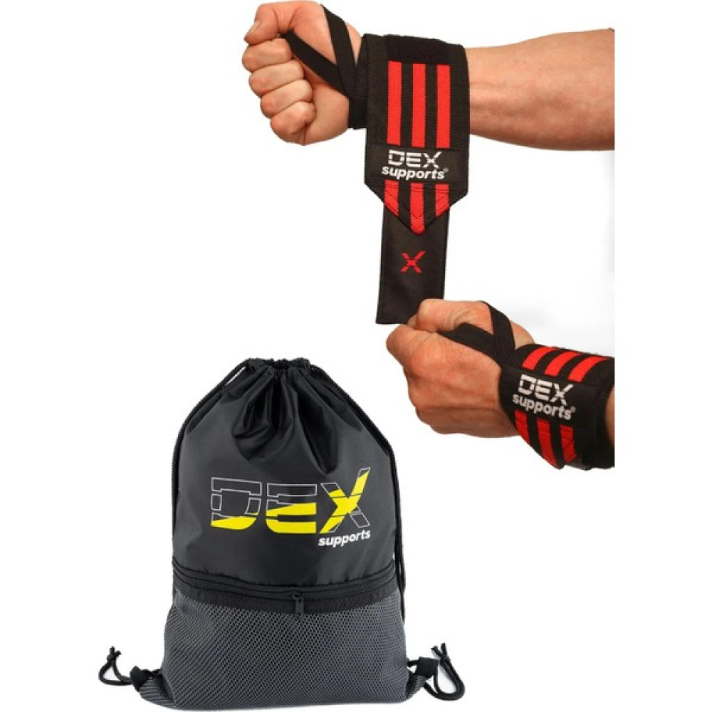 Dex Supports Lasting Energy Fitness Bilekliği Sporcu Bilekliği Wrist Wraps + Sackpack Spor Çanta 2'li Paket Fitness Kondisyon Aksesuarları Fiyatı