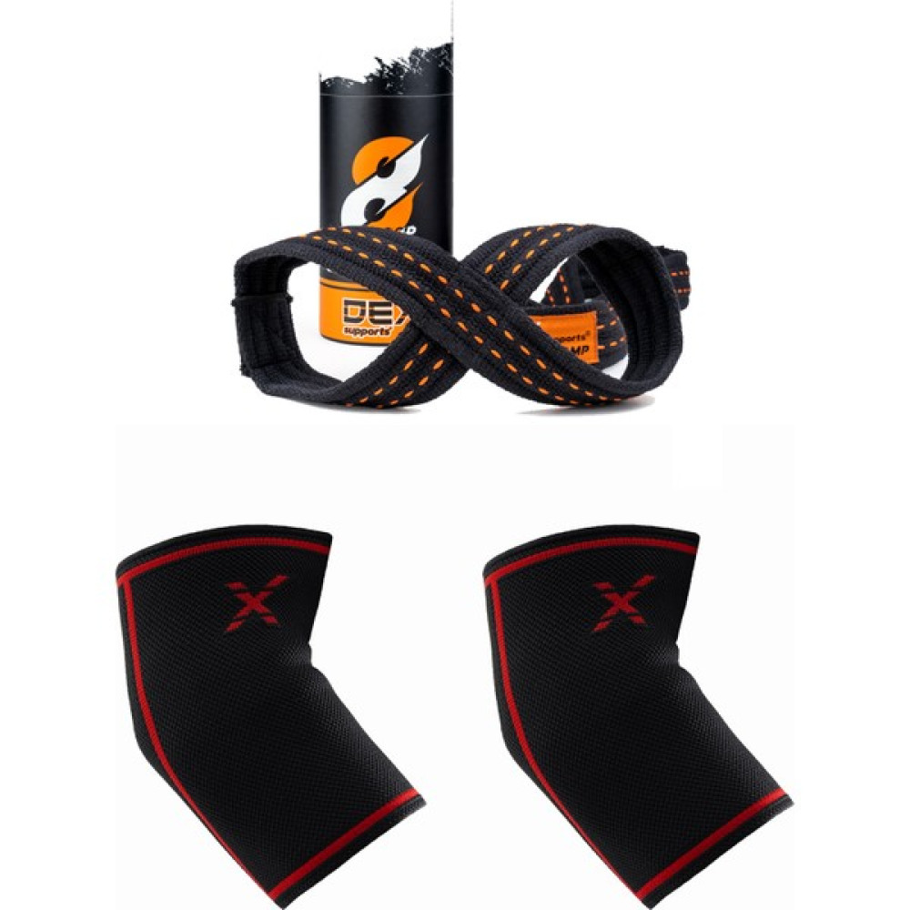 Dex Supports Lasting Energy Fitness Spor Dirseklik Elbow Sleeve+ 8 Loop Lifting Straps 2'li Set Fitness Kondisyon Aksesuarları Fiyatı