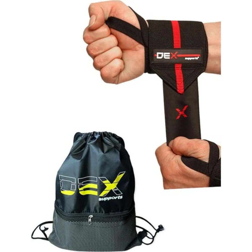 Dex Supports Sporcu Bilekliği Elite Wrist Wraps+Spor Çanta Sackpack 2'li Set Fitness Kondisyon Aksesuarları Fiyatı