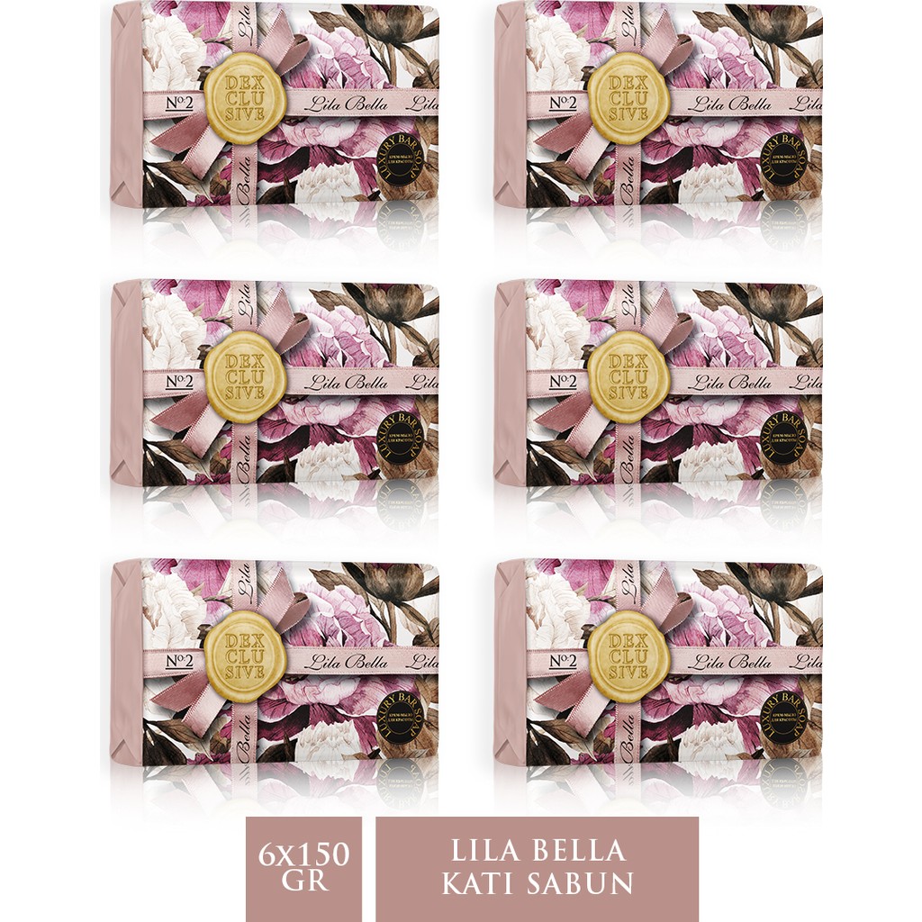 DEXCLUSIVE Katı Sabun Lila Bella 150 gr x 6 Adet Diğer Fiyatı
