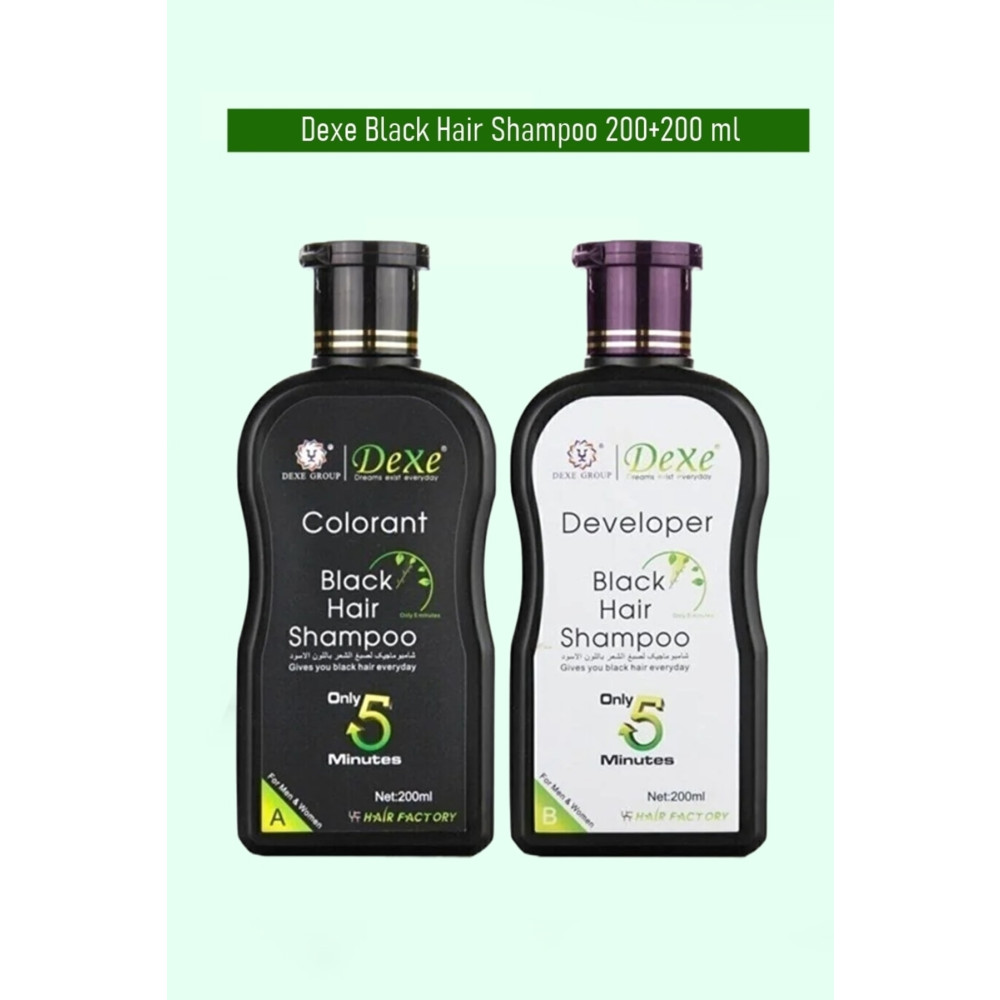 Dexe Black Hair Shampoo Saç Siyahlaştırıcı Şampuan Seti 200ml 200ml Şampuan ve Saç Kremi Fiyatı