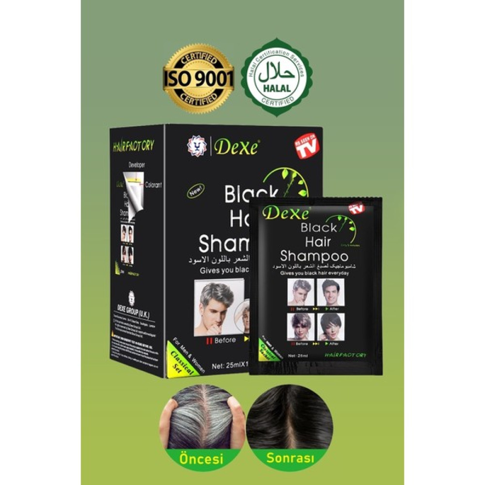 Dexe Saç Siyahlaştırıcı Şampuan 10x25-Ml - 1 Şampuan ve Saç Kremi Fiyatı