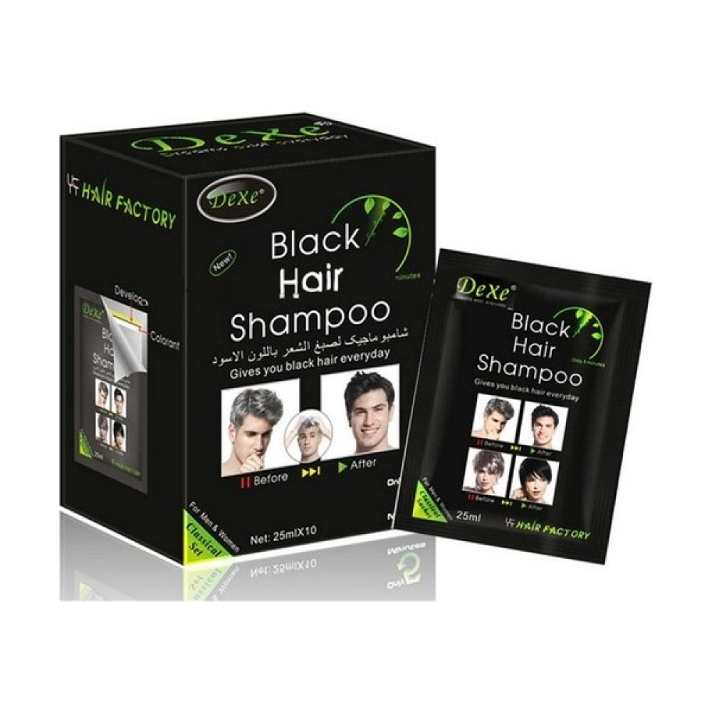Dexe Siyah Boya Şampuanı - Black Hair Shampoo 10X25 ml Şampuan ve Saç Kremi Fiyatı