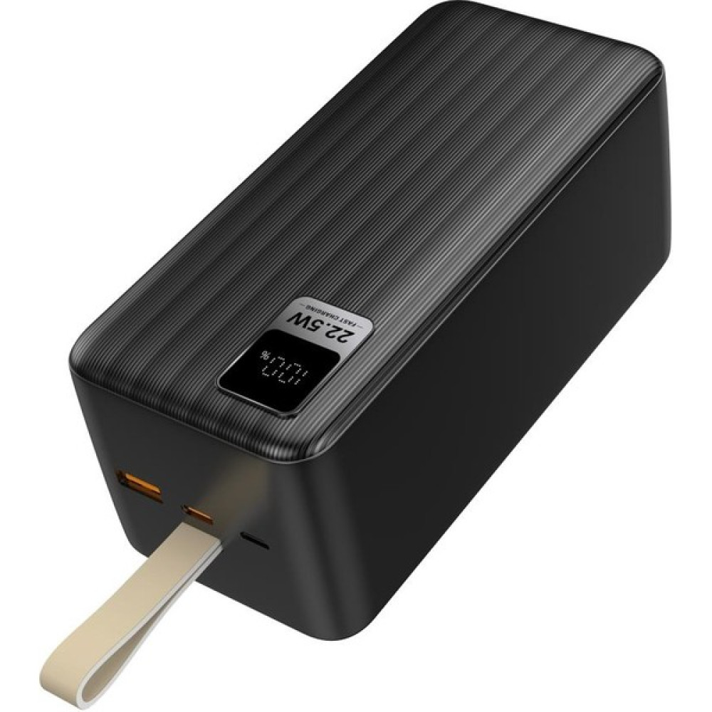Dexim K55 50.000 Mah 22.5W USB ve Type-C Çıkışlı LED Ekranlı Askılı Pd Powerbank Siyah - DCA0055 Taşınabilir Şarj Cihazı - Powerbank Fiyatı