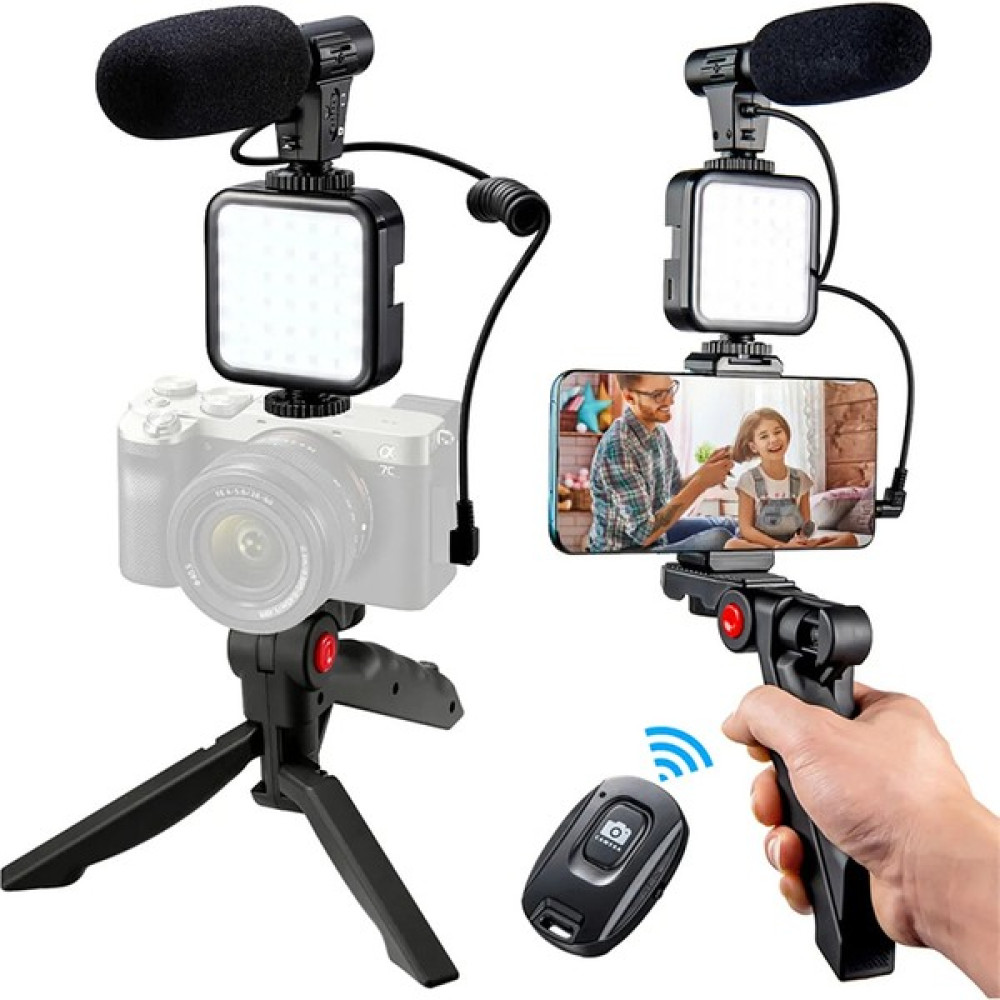 Dexmon Bluetooth Vlog Kit Selfie Çubuğu ve Tripod Özellikli LED Işıklı Mikrofonlu Evrensel Kullanım Tripodlar Fiyatı