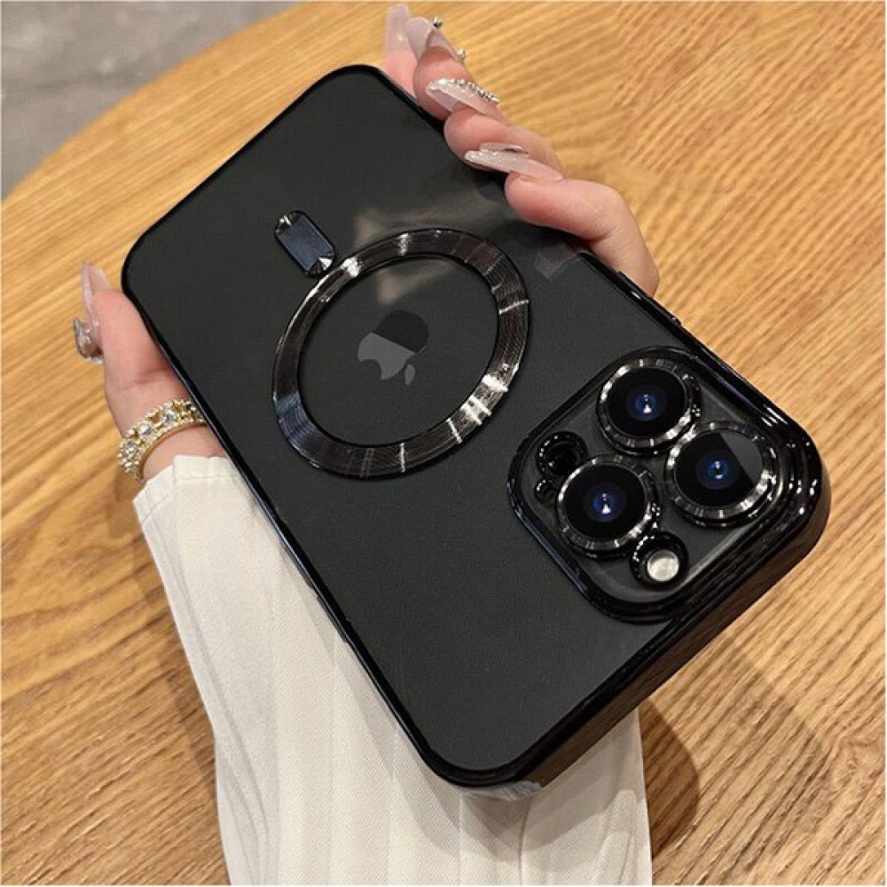 Dexmon iPhone 12 Pro Uyumlu Kılıf Magsafe Şarj Özellikli Kamera ve Lens Korumalı Esnek Silikon Dempre Case - Siyah Cep Telefonu Kılıfı Fiyatı
