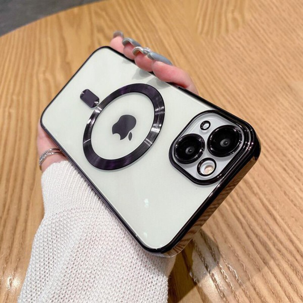 Dexmon iPhone 13 Uyumlu Kılıf Magsafe Şarj Özellikli Kamera ve Lens Korumalı Esnek Silikon Dempre Case - Siyah Cep Telefonu Kılıfı Fiyatı