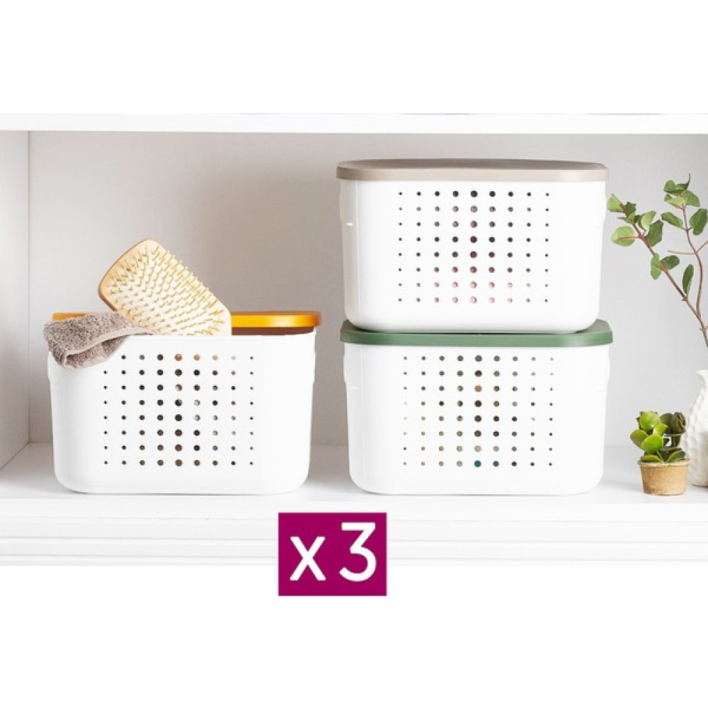 DEYHOME Bubble Box 3 Adet 6.2 Lt Kapaklı Saklama Kutusu – Organizer Eşya Saklama / Düzenleme Fiyatı