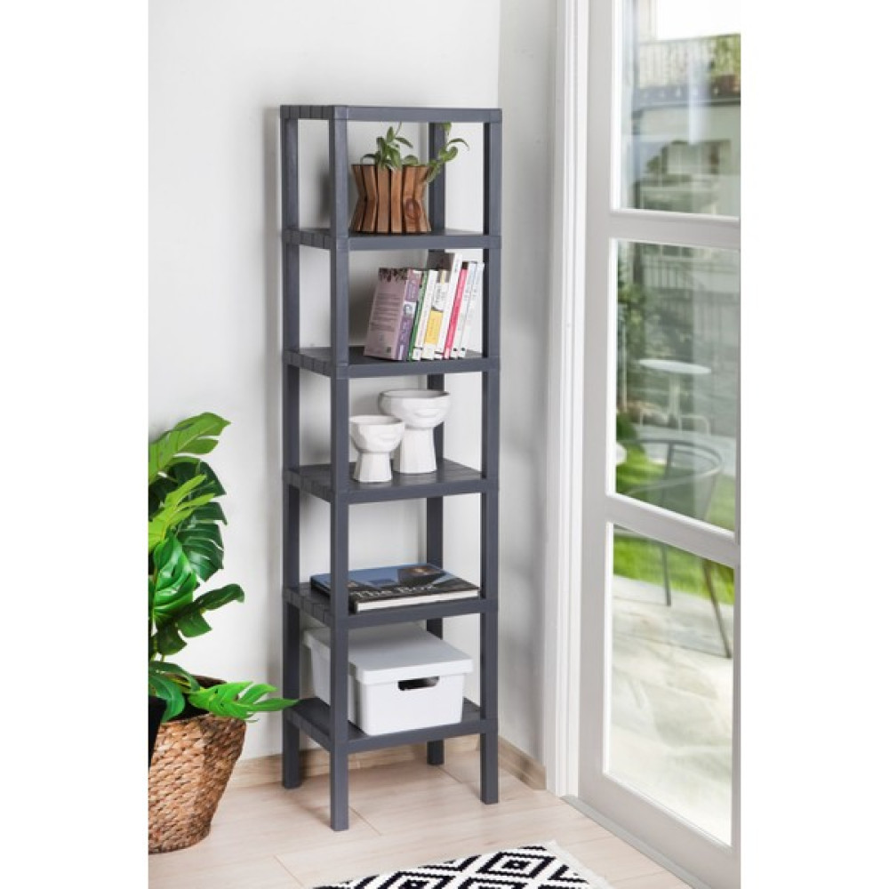 Deyhome Ombeg 6 Katlı Düzenleyici Raf Ünitesi, Kitaplık, Banyo Rafı Mutfak Rafı Balkon Rafı Organizer Gri Banyo Dolabı / Mobilyası Fiyatı