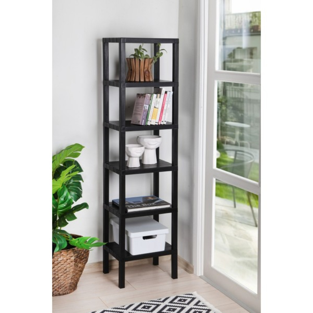 Deyhome Ombeg 6 Katlı Düzenleyici Raf Ünitesi, Kitaplık, Banyo Rafı Mutfak Rafı Balkon Rafı Organizer Siyah Banyo Dolabı / Mobilyası Fiyatı
