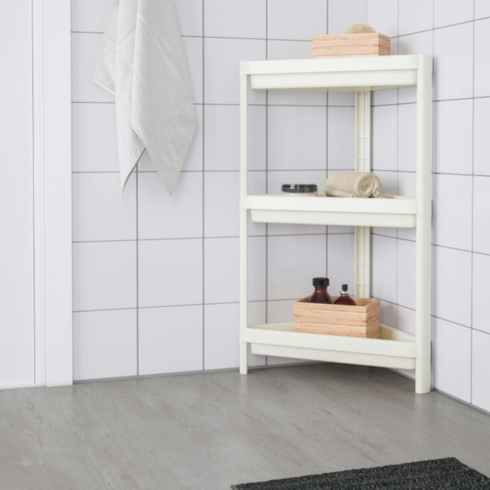 Deyhome Vesken Üçgen Raf Ünitesi 3 Katlı Köşe Banyo Rafı Düzenleyici Organizer Beyaz Banyo Rafı Fiyatı