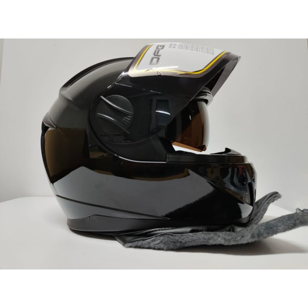 Dfg Dfg-Vizörlü-Deri Boyunluklu-Full Face Kask - L Motorsiklet Kaskları Fiyatı
