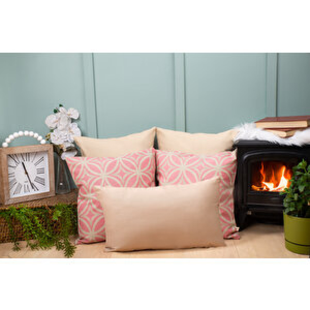 DFN Home Dfn Home Pink Pembe Kahverengi Beşli Kırlent Kılıfı 5li Set Kırlent / Mobilya Yastığı Fiyatı