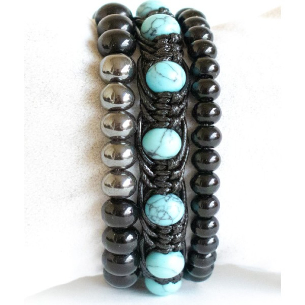 DFNY Accessories 3 Lü Doğaltaş Seti Bileklik DFN1130 Saat ve Bileklik Aksesuarı Fiyatı
