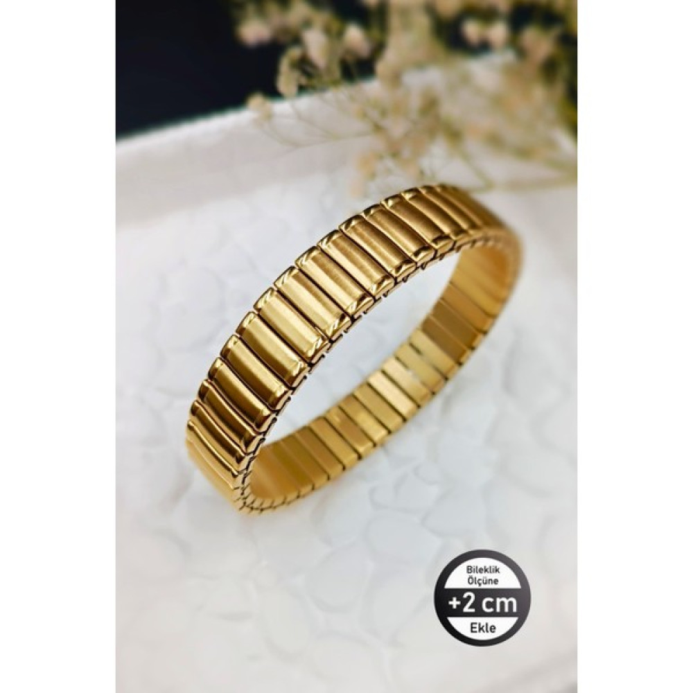 DG Aksesuar Italyan Charm (Kişiselleştirilebilir) Paslanmaz Çelik Esnek Gold Bileklik - 20 Saat ve Bileklik Aksesuarı Fiyatı