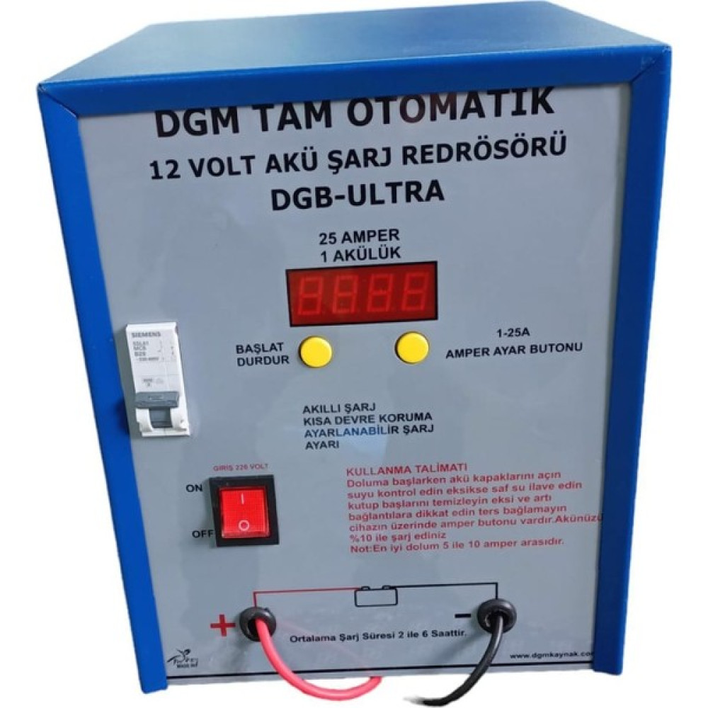 Dgm 12 Volt 25 Amper Otomatik Akü Şarj Cihazı Akü Şarj Edici Fiyatı