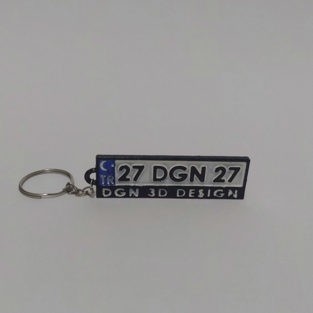 DGN 3D Design Plaka Anahtarlık Kişiye Özel Plaka-Isim Anahtarlık Fiyatı