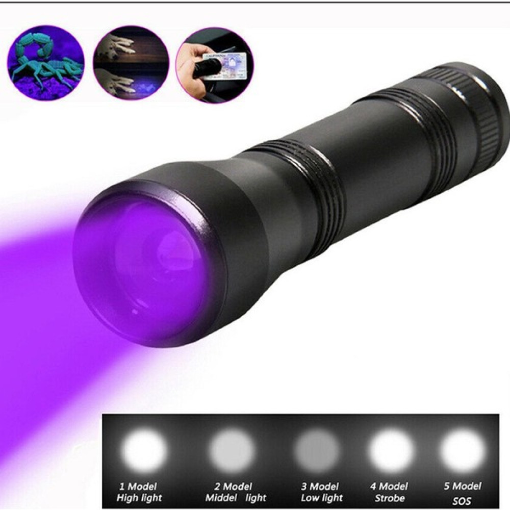 Dgspirit 6000LM Uv El Feneri ve LED Orch Menekşe Işık Uv Zoom Flaş Işığı (Yurt Dışından) El Feneri Fiyatı